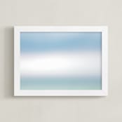"Camber Sands" - Art Print in Sea Foam by AMANDA LOMAX - Framed