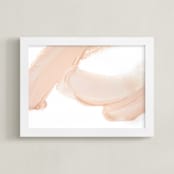 "The Rushing In" - Art Print in Blush Pink by Sarah Lund - Framed