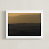 "Sunrise over Ramon crater #2" - Art Print in Sunrise over Ramon crater #2 Brown by Tal Paz-Fridman - Framed