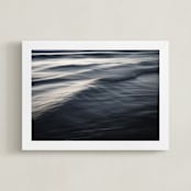 "The Uniqueness of Waves XXXIII" - Art Print in The Uniqueness of Waves XXXIII Silver by Tal Paz-Fridman - Framed