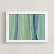 "Exuma Blues" - Art Print in Exuma Blue by Camille Pietrow - Framed