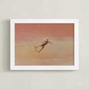 "Rose Surf Air" - Art Print in Rose Quartz by Annie Seaton - Framed