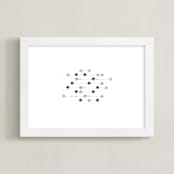 "Abacus 2" - Art Print in Charcoal by Stephanie Nowotarski - Framed