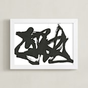 "Invocation" - Art Print in Charcoal by Stephanie Nowotarski - Framed