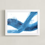 "Anything is Possible" - Art Print in Bold blue by Colleen Ehrlich - Framed