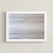 "Into the light " - Art Print in Soothing Grey by Colleen Ehrlich - Framed