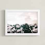 "Courmayeur" - Art Print in Blush by Heather Deffense - Framed