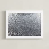 "A Chronicle of Marks No. 14" - Art Print in stainless steel grey by Janie Allen - Framed