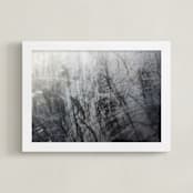 "A Chronicle of Marks No. 07" - Art Print in Stainless Steel Grey by Janie Allen - Framed