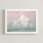 "Floating clouds" - Art Print in Dusty rose by Johanna Phillips Huuva - Framed