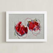 "TWO ARE BETTER THAN ONE" - Art Print in Deep Pink by ADRIENNE JACKSON - Framed