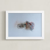"DOT YOUR I" - Art Print in Dusty Pink Earth by ADRIENNE JACKSON - Framed