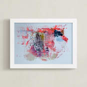 "THE MESS WE MADE" - Art Print in Cheery Pinks by ADRIENNE JACKSON - Framed