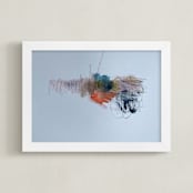 "UP FOR AIR" - Art Print in Rosy Pinks by ADRIENNE JACKSON - Framed