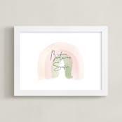 "Watercolor miracle" - Personalized Art Print in Blushing by Stacey Meacham - Framed