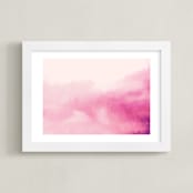 "Pink Haze" - Art Print in Cotton Candy by Rebecca Rueth - Framed