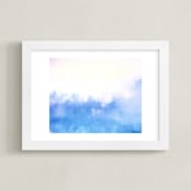 "Periwinkle Dream" - Art Print in Periwinkle by Rebecca Rueth - Framed