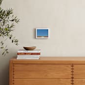 "POPPY LANE" - Art Print in POPPY ORANGE by DENiSE CREW. - In a Room