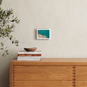 "Seaside" - Art Print in Bright Teal by Kitty Seeber - In a Room