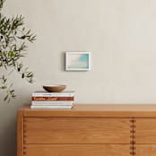 "A Day at Sea" - Art Print in Aqua Blue by Mike Sunu - In a Room