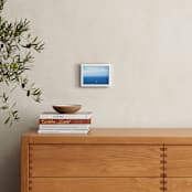 "Lonely Sail" - Art Print in Ocean blue by NSMARK - In a Room