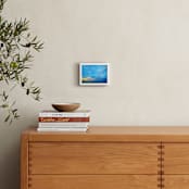 "Look at the sky!" - Art Print in Blue with gold by NSMARK - In a Room