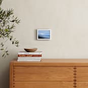 "Foggy Coast of Pacific" - Art Print in Foggy-blue by NSMARK - In a Room