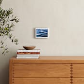 "Waves of Old Glory" - Art Print in Old Glory Blues by Charlotte Mello Stevenson - In a Room