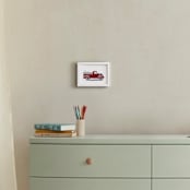"Vintage fire apparatus" - Art Print in Vintage Red by Rebecca Marchese - In a Room