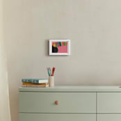 "Stripy Toucan" - Art Print in Coral by Catherine Culvenor - In a Room
