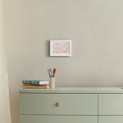 "Love is All Around" - Art Print in pale pink by Caroline Mint - In a Room