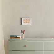 "Giraffe Exercises" - Art Print in Blush by Jenna Holcomb - In a Room