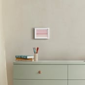 "Ocean Lines" - Art Print in Rose by Irene Suchocki - In a Room