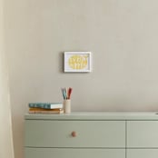 "Keep Swimming" - Art Print in Lemon yellow by Johanna Phillips Huuva - In a Room