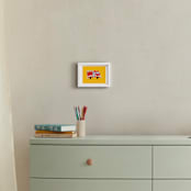 "Cute Firetruck" - Art Print in Firetruck Red by Nathan Poland - In a Room