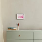 "Pink Haze" - Art Print in Cotton Candy by Rebecca Rueth - In a Room