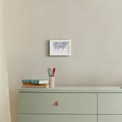 "Dreaming of Leaves" - Art Print in White by Priscilla Lee - In a Room