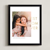 "Best Mom Ever" - Foil Framed Photo in Gold by seulghi - Framed