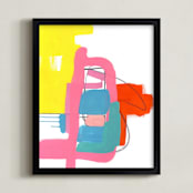 "Composition 2" - Art Print in Electric Cotton Candy by Jaime Derringer - Framed