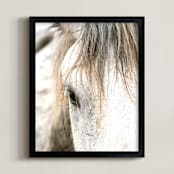 "Wild Horse Eye" - Art Print in Cafe Cream by Michelle Detering - Framed
