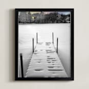 "Winter Scene On Secret Lake" - Art Print in Somewhere Over The Rainbow by Andy Mars - Framed