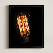 "Bulb 3" - Art Print in Hot Orange by Jonathan Brooks - Framed