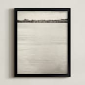 "The Lake Before a Storm" - Art Print in Black and White by Sara Heilwagen - Framed