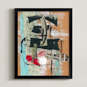 "Just Because" - Art Print in Terra Cotta by Misty Hughes - Framed