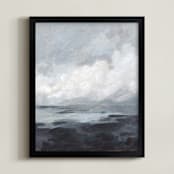 "Vertical Bluff" - Art Print in Navy by Lorent and Leif - Framed
