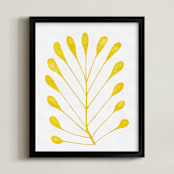 "Like a leaf (1 of 3)" - Art Print in Sunglow by Leanne Friedberg - Framed