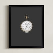 "Captured Time II" - Art Print in Light Brass by Jayna B - Framed