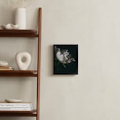 "Single Vintage Peony" - Art Print in soft white by Alexis Arnold - In a Room
