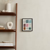 "Exercise on calygraphy" - Art Print in teal exercise by Bethania Lima - In a Room