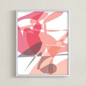 "This Too Shall Pass" - Art Print in Bright Coral by Kisco Print Shop - Framed